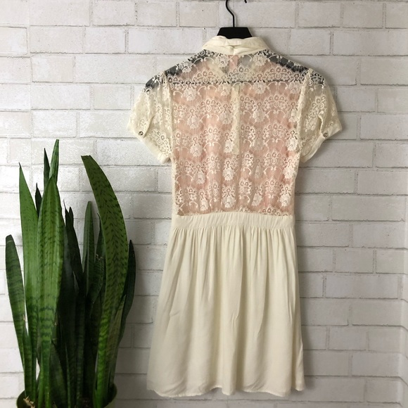 Forever 21 | Ivory Pink Lace Dress Bow Small - Picture 8 of 8